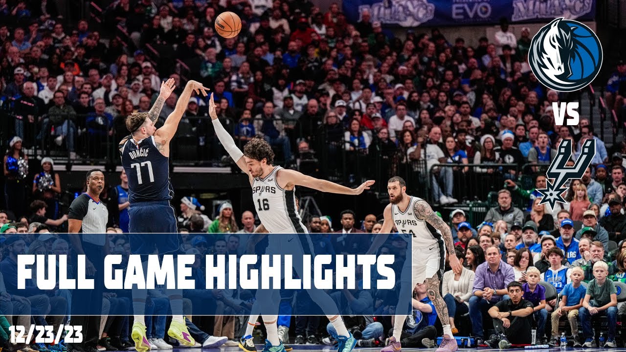 Luka Doncic (39 points, triple-double) Highlights vs. San Antonio Spurs | 12/23/23 background