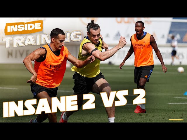SPECTACULAR 2 vs 2 in REAL MADRID training! background