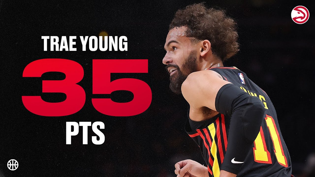 Trae Young drops 35 Points in first game back at State Farm Arena since injury background