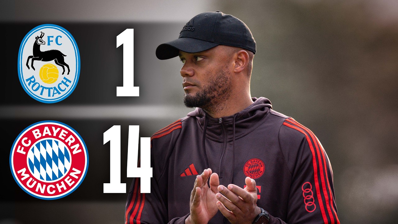 14 FC Bayern goals on Kompany's debut | FC Rottach-Egern – FC Bayern | Highlights 2024 background