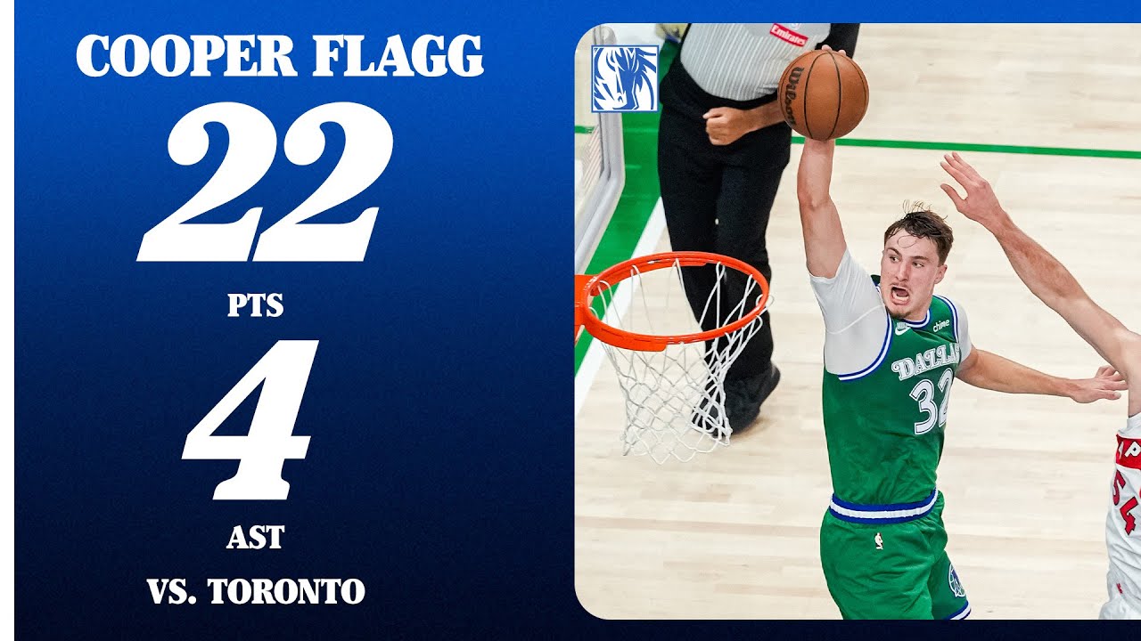 Cooper Flagg (22 PTS 4 REB 4 AST) vs. Toronto Raptors | October 26, 2025 background