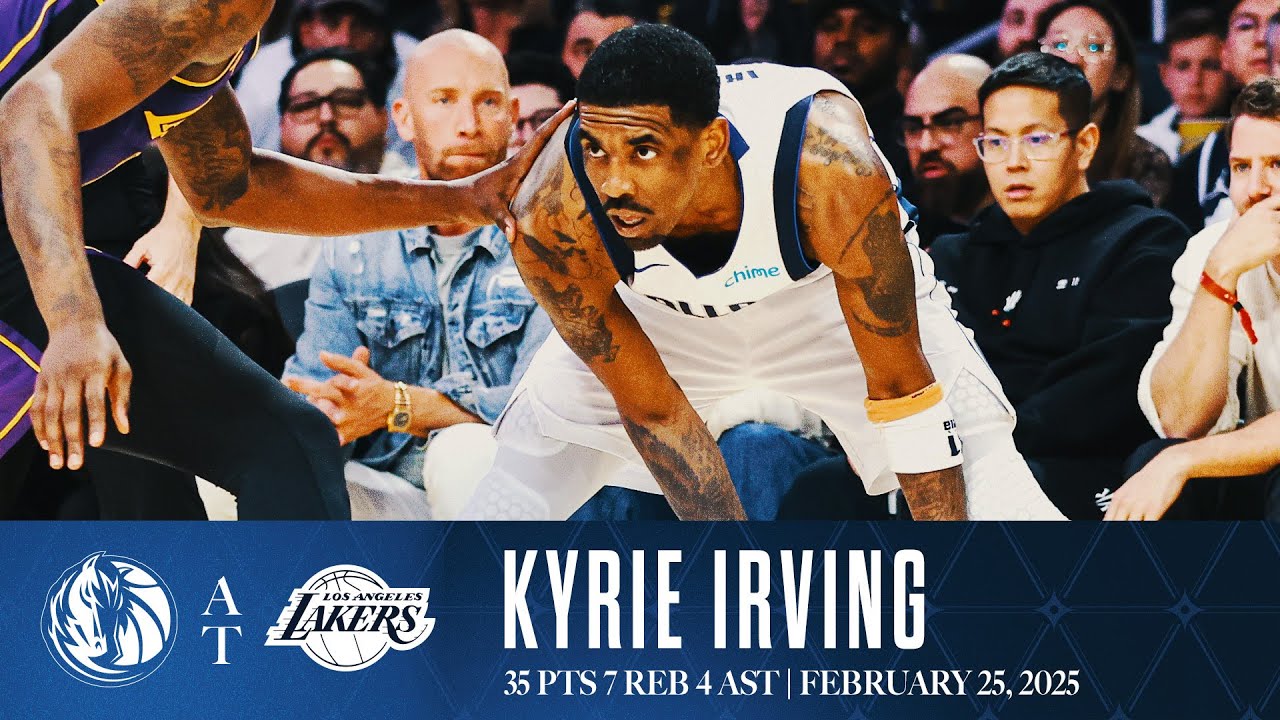 Kyrie Irving (35 Points) Highlights vs. Los Angeles Lakers | February 25, 2025 background