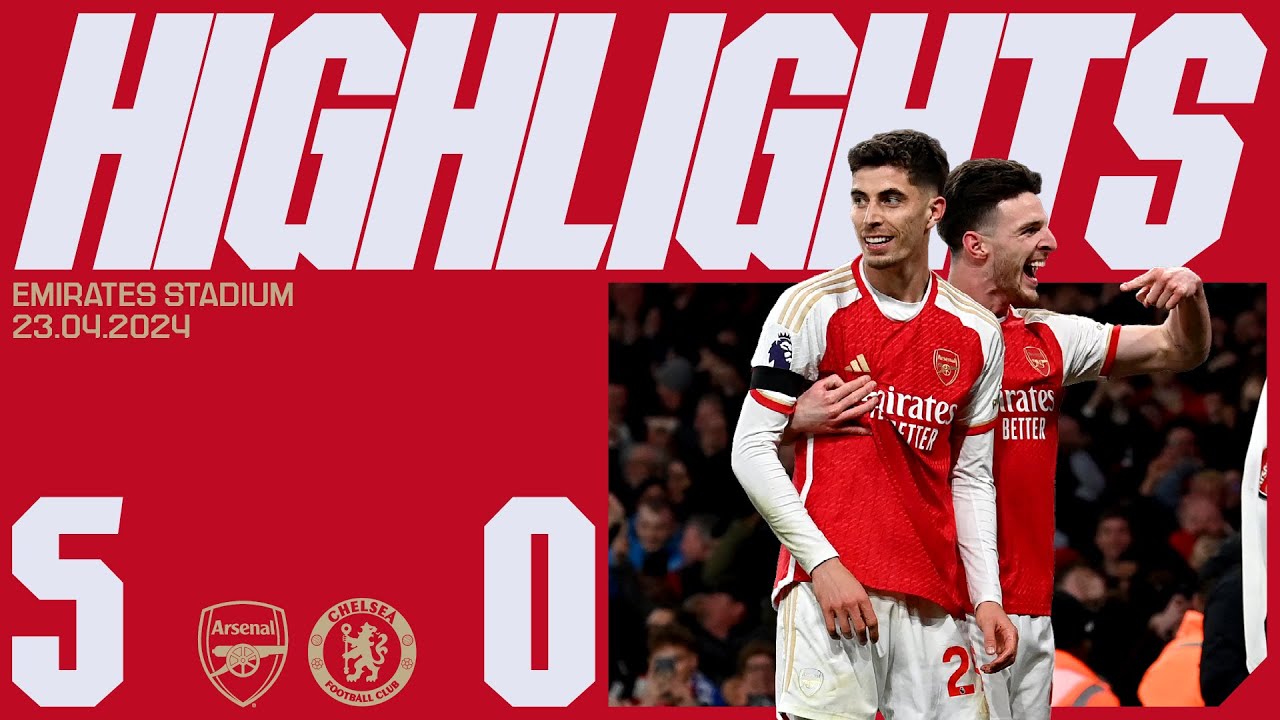 A FIVE-STAR DISPLAY 🤩 | HIGHLIGHTS | Arsenal vs Chelsea (5-0) | Trossard, White (2), Havertz (2) background