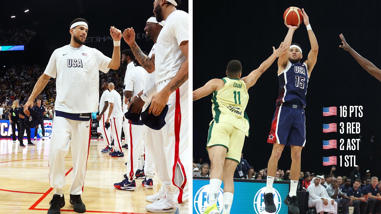Devin Booker scores 16 points, ices game for Team USA in win vs. Australia. | Phoenix Suns