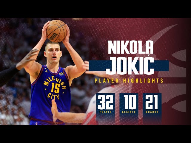 Nikola Jokić Drops Historic 32-21-10 Triple Double in Game 3 of NBA Finals Against Heat background