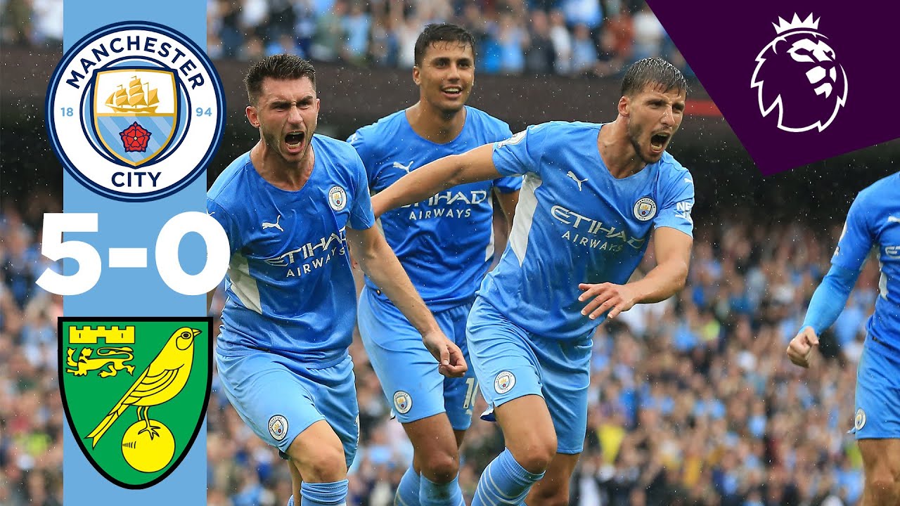 HIGHLIGHTS | CITY 5-0 NORWICH | Grealish, Laporte, Sterling, Mahrez