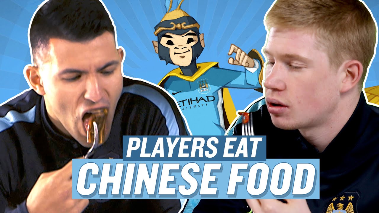 Manchester City Players Try Chinese Food! | Chinese New Year background