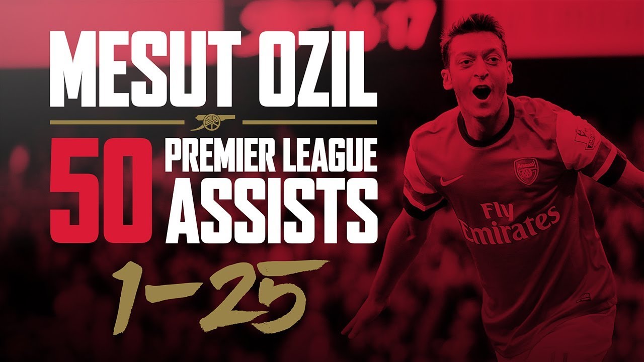 ALL of Mesut Ozil's 50 Premier League assists - part one background