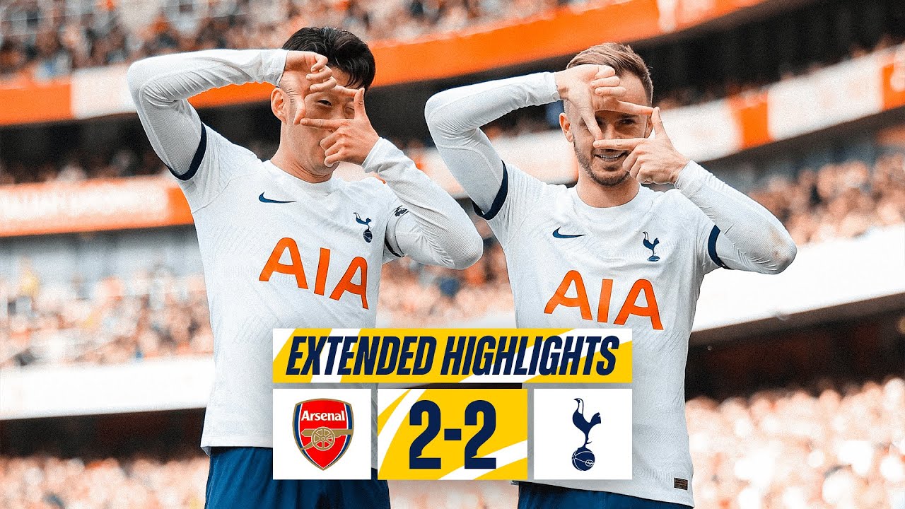 ARSENAL 2-2 TOTTENHAM HOTSPUR // PREMIER LEAGUE EXTENDED HIGHLIGHTS // SONNY GETS 150TH SPURS GOAL background