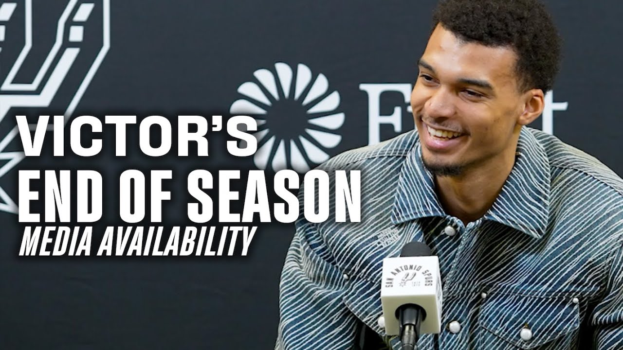 Victor Wembanyama's End of Season Media Availability | 23-24 San Antonio Spurs background