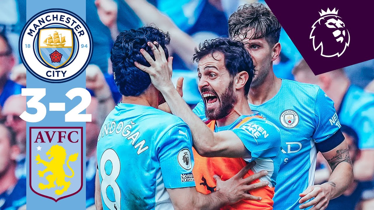 HIGHLIGHTS | Man City 3-2 Aston Villa | CHAMPIONS AGAIN! | Gundogan two goals & Rodri! background