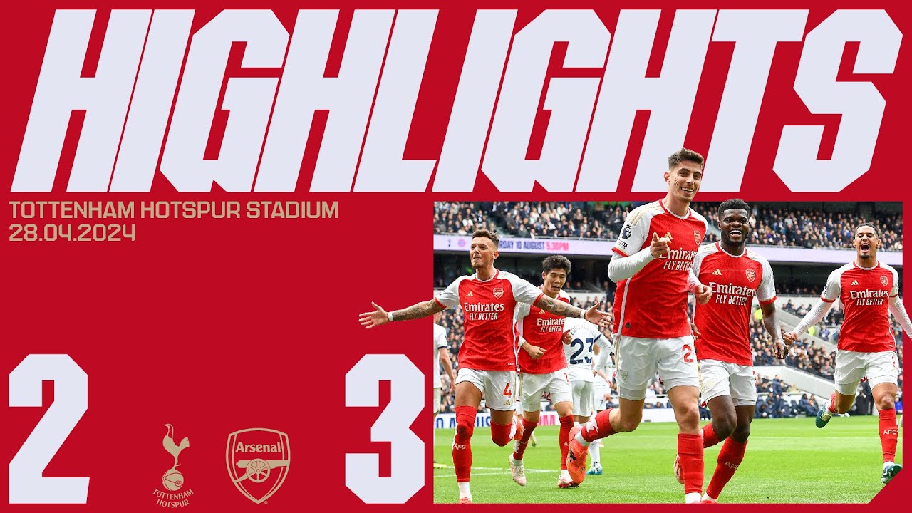 HIGHLIGHTS | Tottenham Hotspur vs Arsenal (2-3) | Saka, Havertz | Derby day delight! background