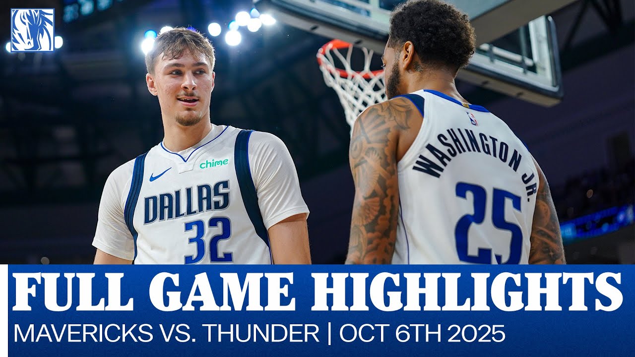 Mavericks Highlights vs. Oklahoma City Thunder | Preseason | October 6, 2025