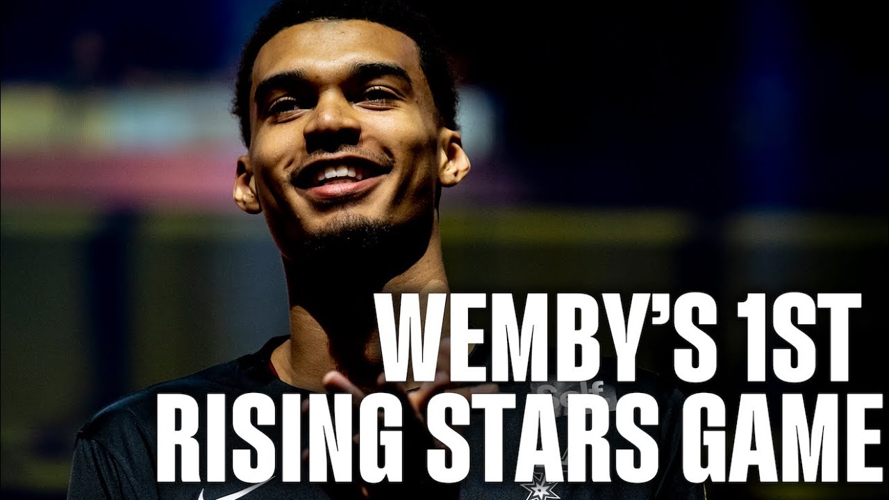WEMBY'S FIRST RISING STARS GAME! background
