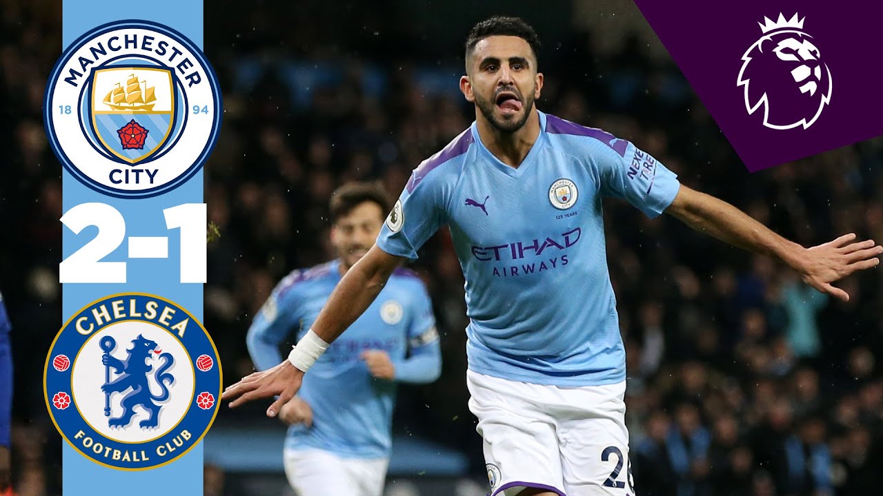 HIGHLIGHTS | MAN CITY 2-1 CHELSEA | GOALS, PLUS MAHREZ REACTION background