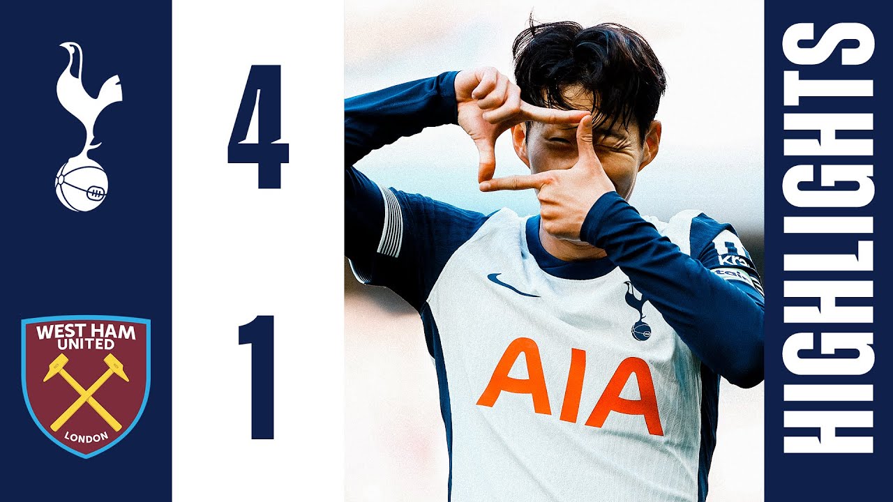 Son returns as Spurs HAMMER Irons // Tottenham Hotspur 4-1 West Ham // PREMIER LEAGUE HIGHLIGHTS background