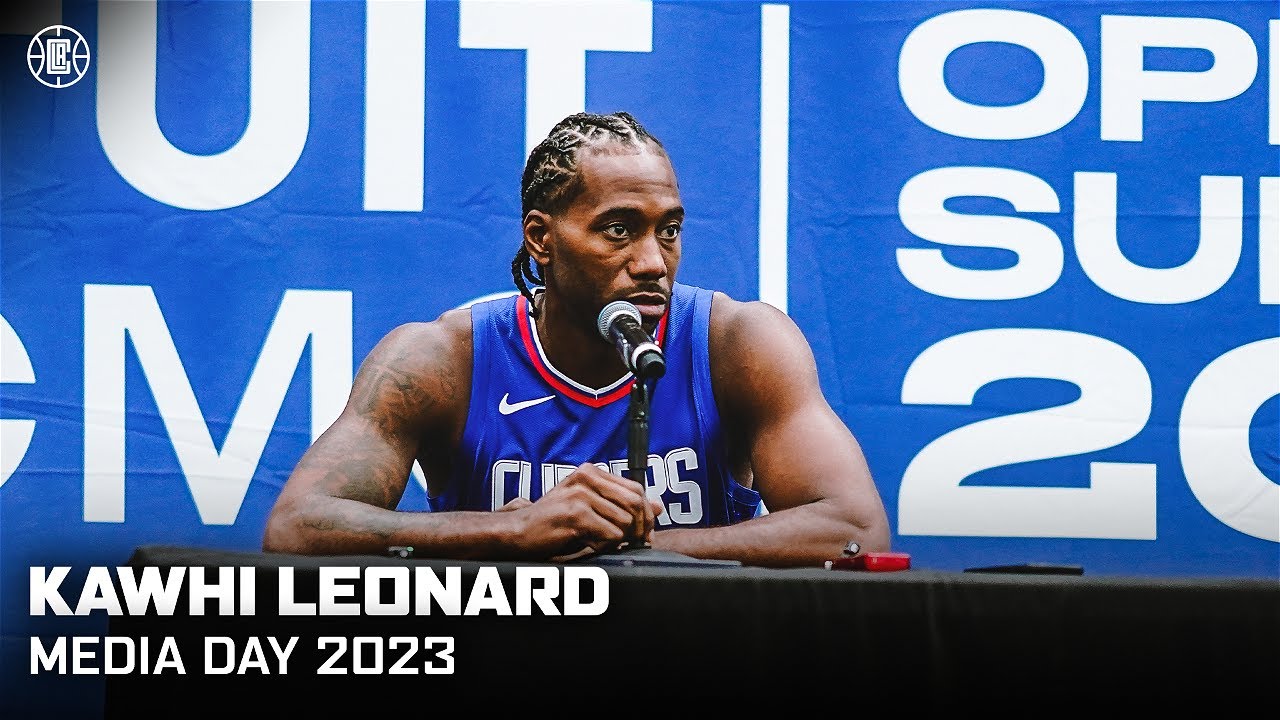 Kawhi Leonard | 2023 MEDIA DAY | LA Clippers background