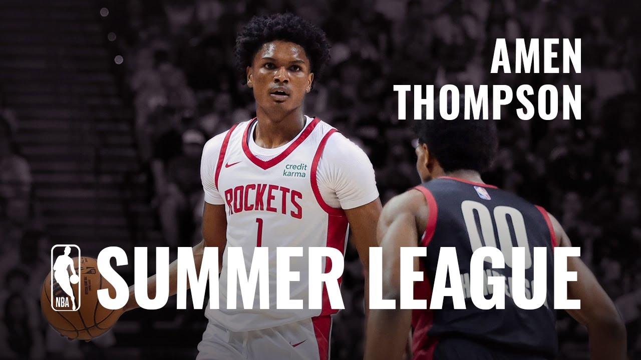 AMEN THOMPSON HIGHLIGHTS | SUMMER LEAGUE | ROCKETS vs TRAIL BLAZERS