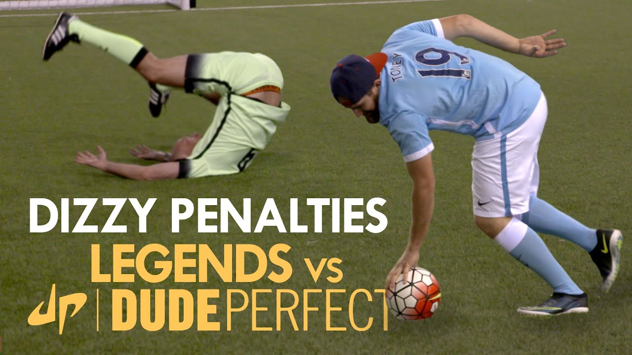 DIZZY PENALTIES | Manchester City Legends v Dude Perfect