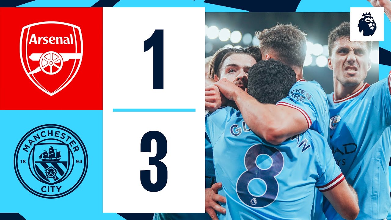 HIGHLIGHTS! Arsenal 1-3 Man City | CITY TOP PREMIER LEAGUE TABLE AFTER SECOND-HALF DOUBLE background