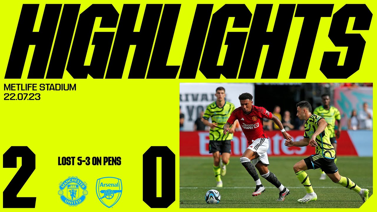 HIGHLIGHTS | Manchester United v Arsenal (2-0) | United win 5-3 on penalties background