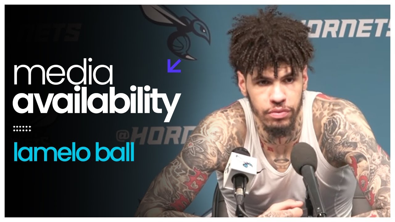 Hornets vs Pacers: LaMelo Ball Postgame Media Availability | 1/8/2026 background