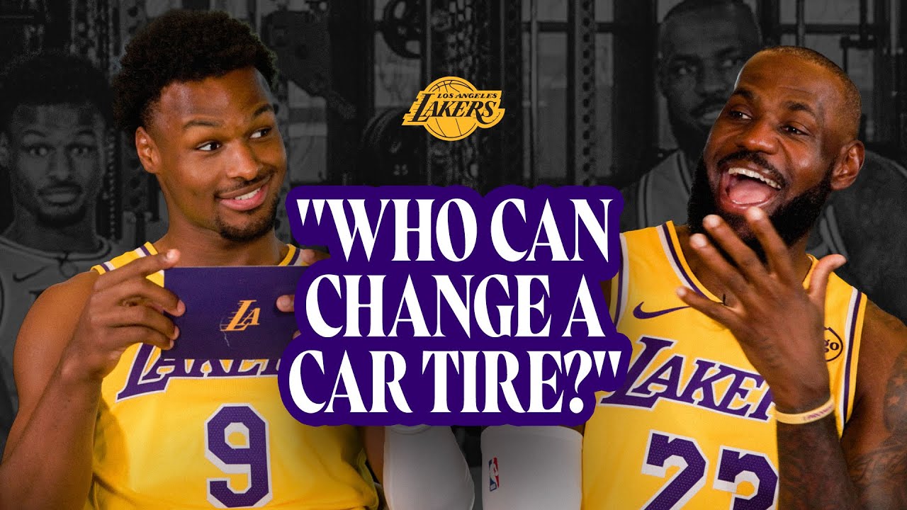 LeBron and Bronny James Answer Our BIGGEST Questions | Spill the Tea background