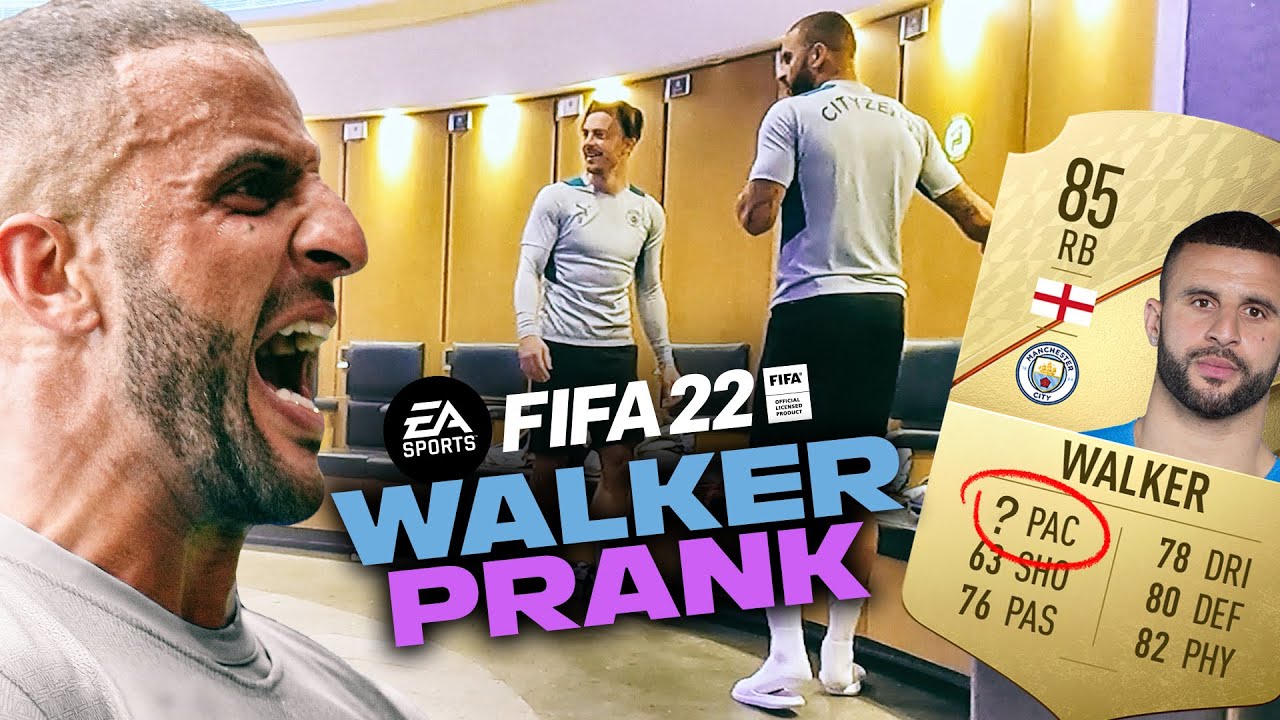 WHO'S PUT THAT ON MY PACE!? | KYLE WALKER FIFA22 PRANK | MAN CITY background