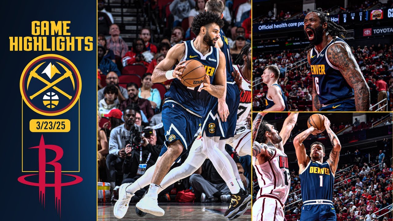 Denver Nuggets vs. Houston Rockets Full Game Highlights ๐บ | 3/23/25 background