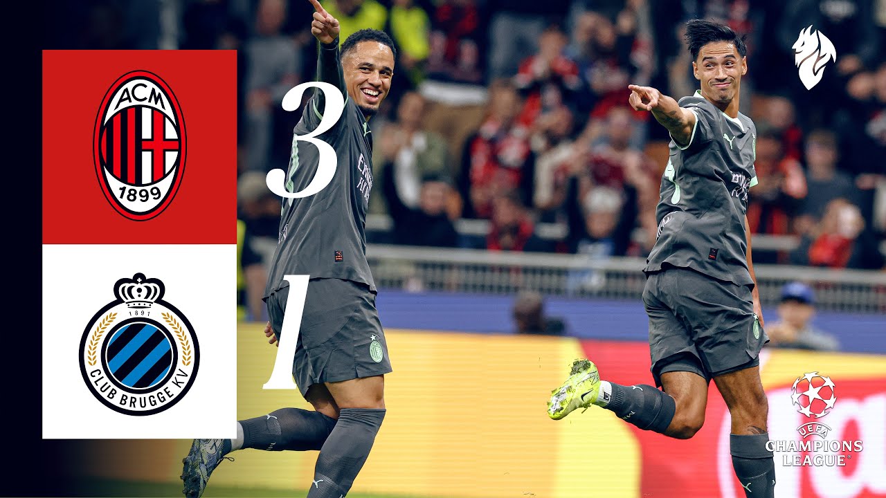 Pulisic and a Reijnders brace for the win | AC Milan 3-1 Club Brugge | Highlights #ChampionsLeague background