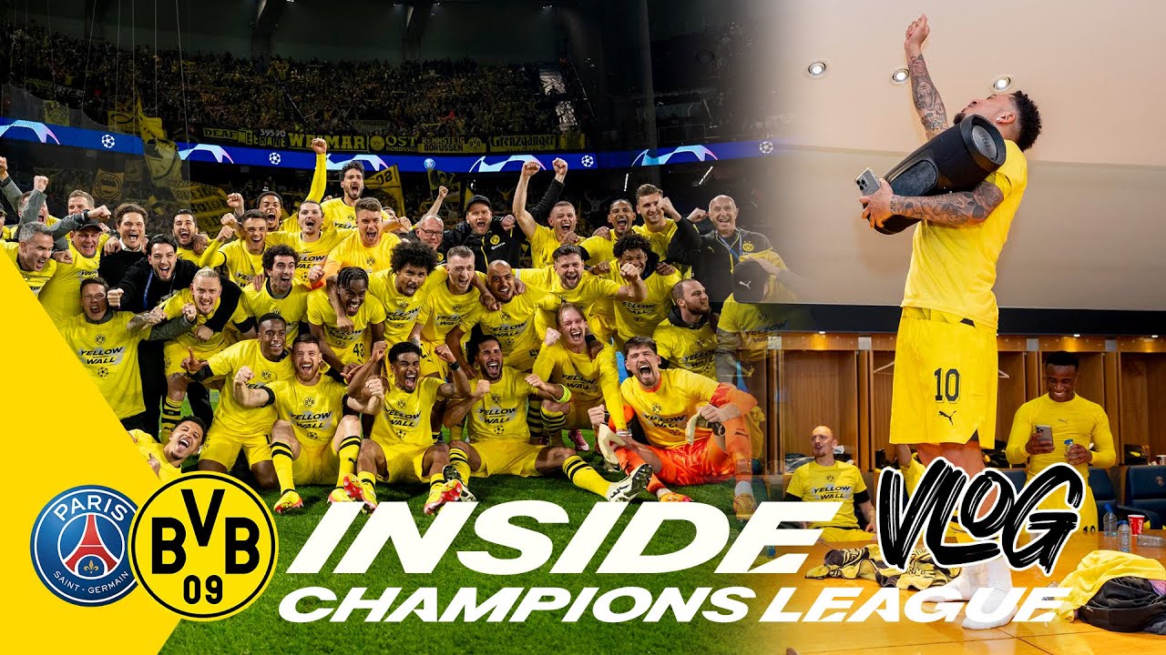 Escalation in the dressing room, party in the away end, final! | Inside Vlog CL | PSG-BVB background
