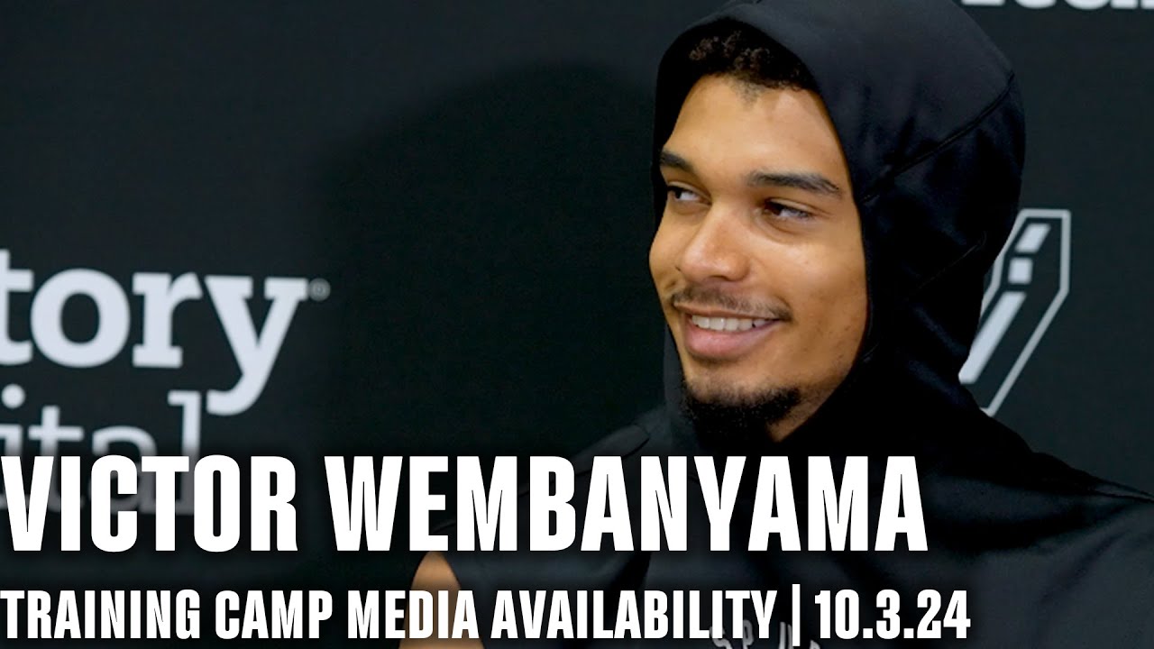 Victor Wembanyama's Training Camp Media Availability | 10.3.2024