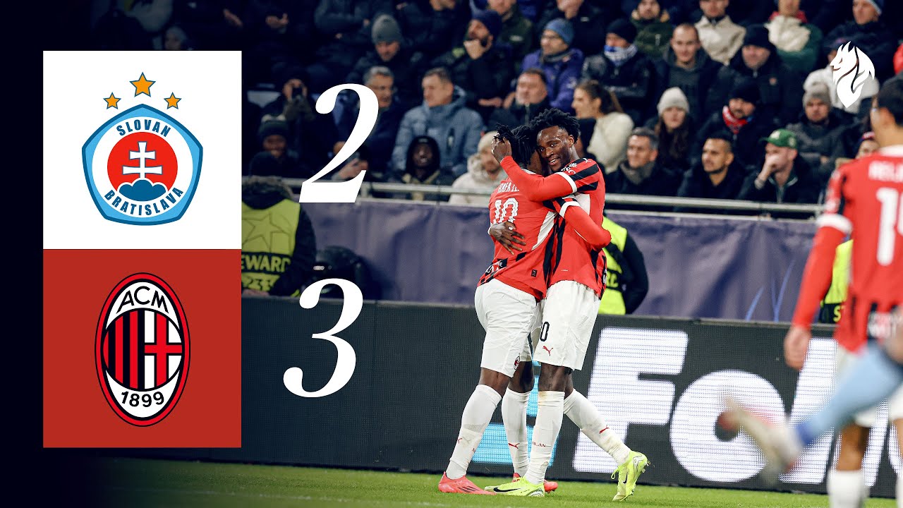Pulisic, Leão and Abraham on song | Slovan Bratislava 2-3 AC Milan | Highlights #ChampionsLeague background