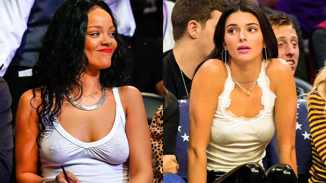 Celebrities at NBA Games (Kendall, Adele, Rihanna etc.) background
