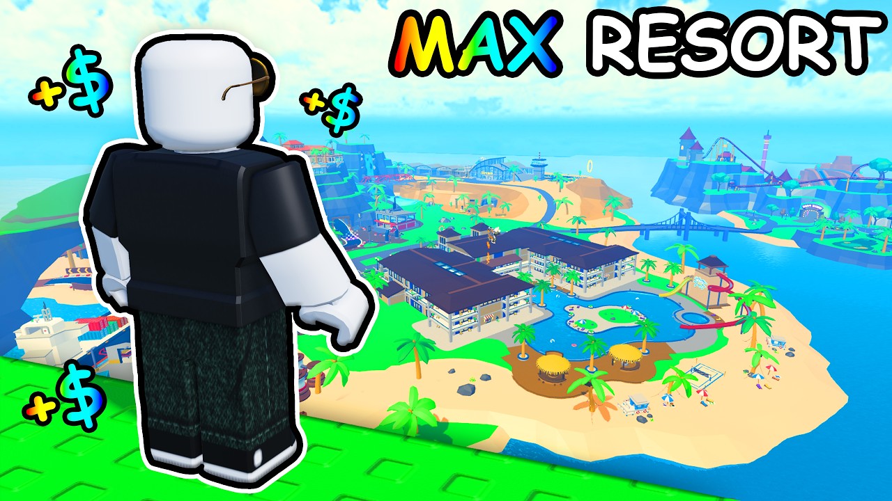 Spending MILLIONS on MAX Tropical Resort Tycoon in Roblox