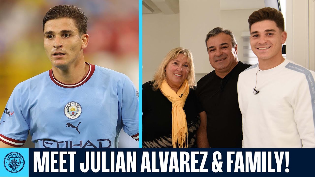 At home with Julian Alvarez & his Family! background