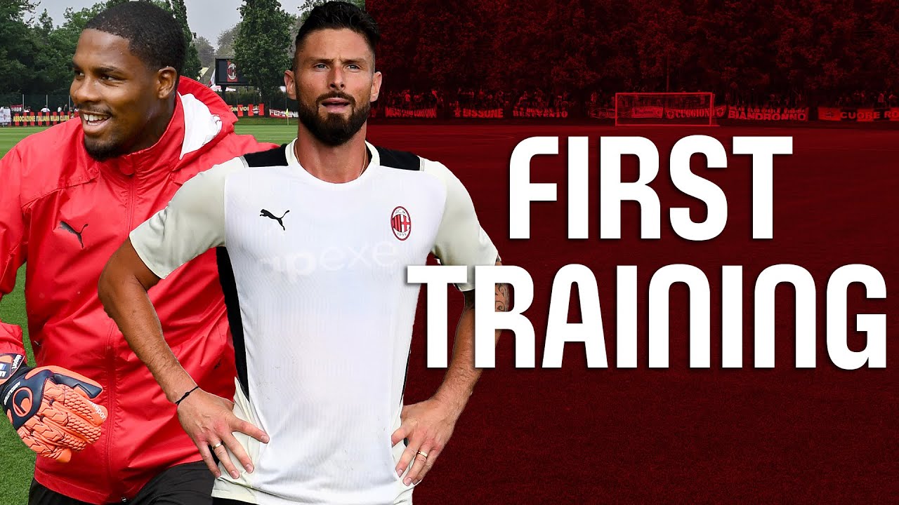 Giroud & Maignan First Training | Pre-season 2021-22 background