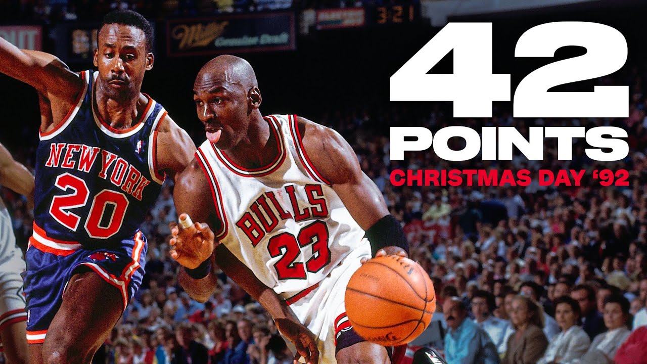 EVERY BUCKET from Michael Jordan's 42 points vs. rival Knicks on Christmas Day background