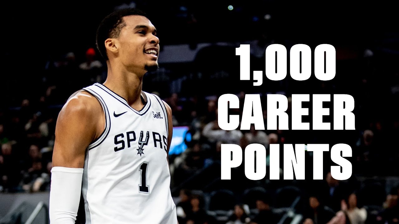 Victor Wembanyama Becomes Second Spur to Score 1,000+ Points in First 50 games! background