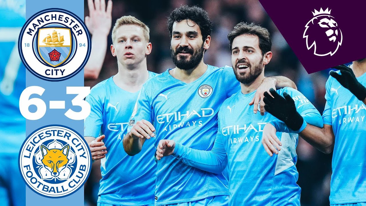 HIGHLIGHTS | Man City 6-3 Leicester | De Bruyne, Mahrez, Gündogan, Sterling & Laporte goals! background