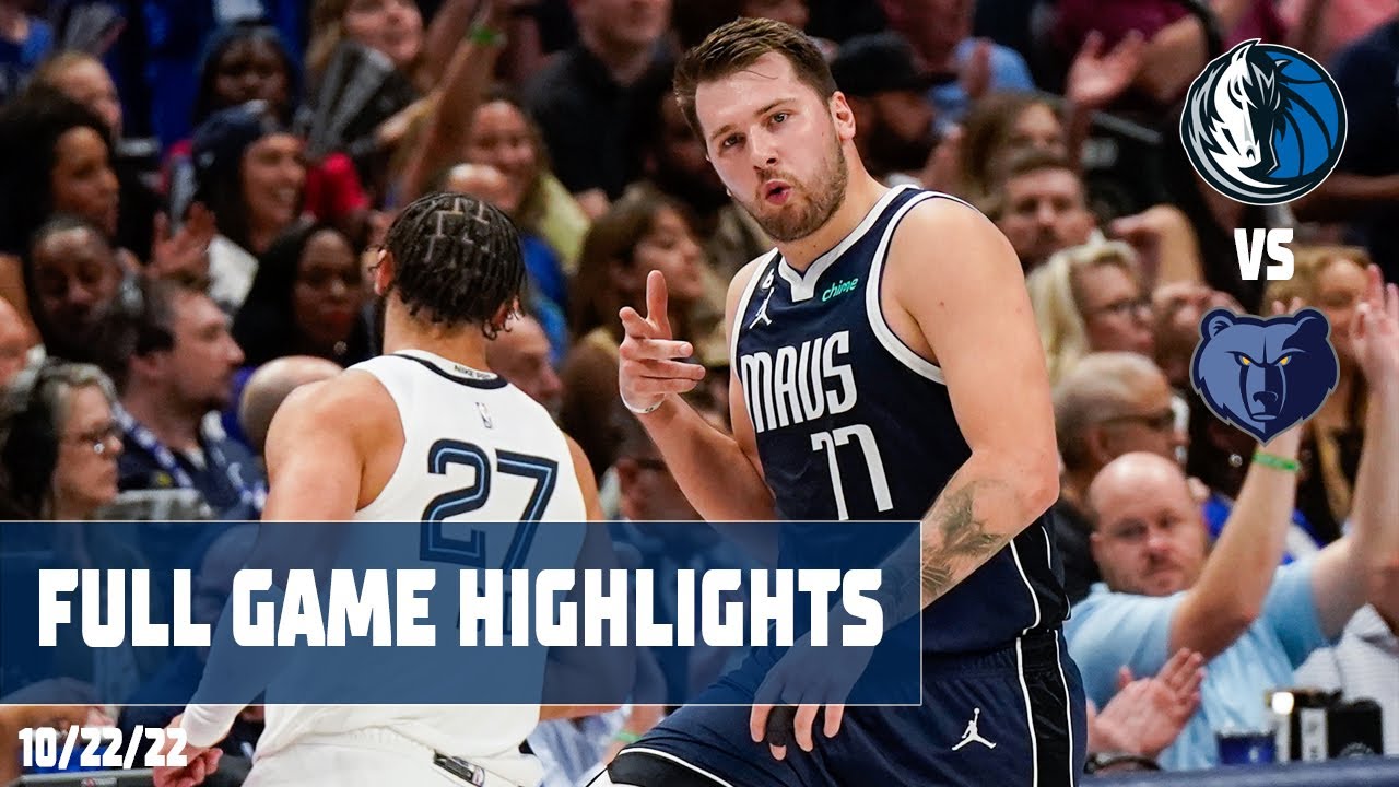 Luka Doncic (32 points) Highlights vs. Memphis Grizzlies | 10/22/22 background