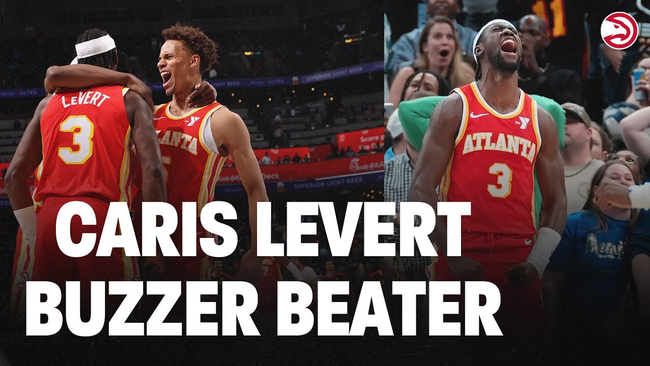 🚨 CARIS LEVERT BUZZER BEATER FROM DYSON DANIELS STEAL HAWKS WIN 🚨 background
