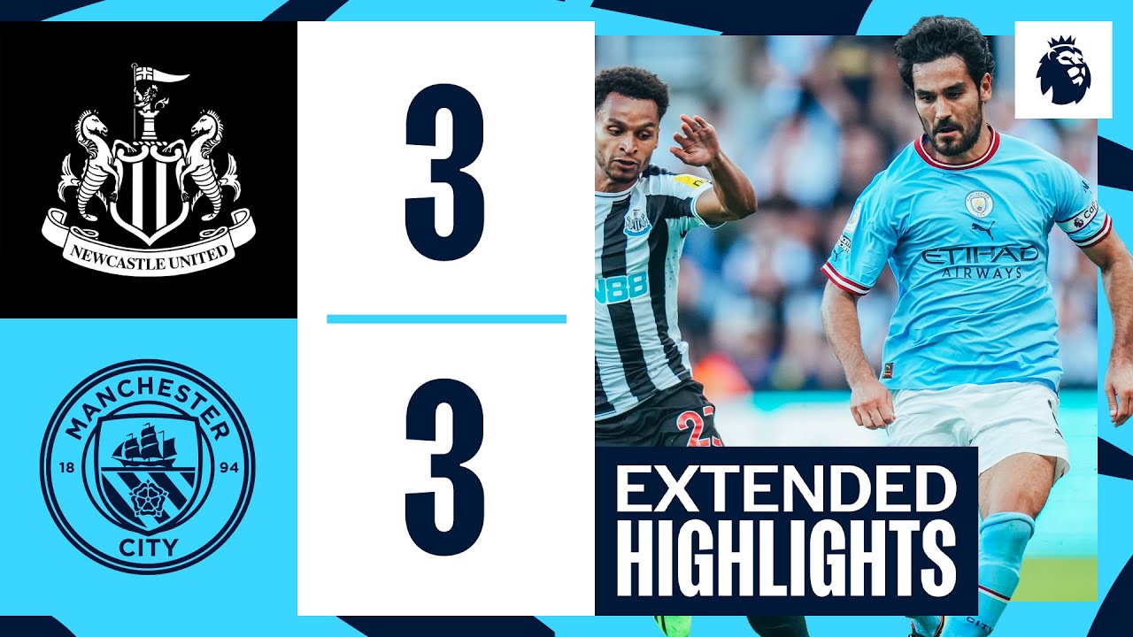 EXTENDED HIGHLIGHTS | Newcastle United 3-3 | Gundogan, Haaland & Bernardo goals! | Premier League background