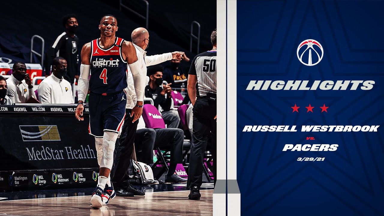 Highlights: Russell Westbrook sets Franchise Record for Triple-Doubles vs. Pacers - 3/29/21 background