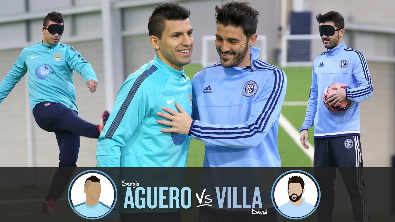 Blind Penalty Shoot-out | AGUERO v VILLA | Challenge 1 background