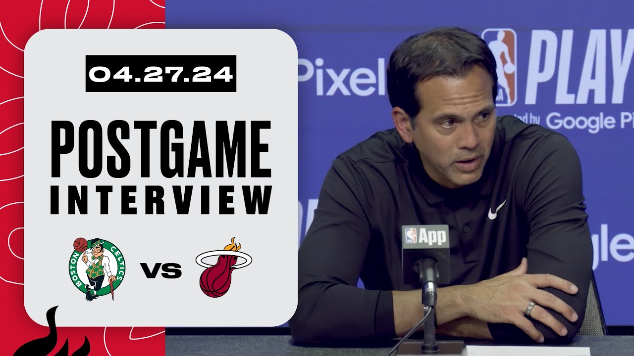 Erik Spoelstra Postgame Interview | Boston Celtics vs. Miami HEAT | April 27, 2024 background