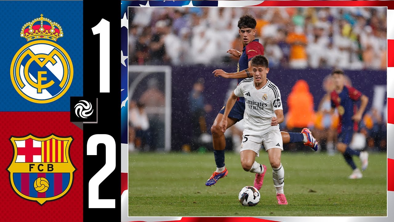 HIGHLIGHTS | Real Madrid 1-2 FC Barcelona | Summer Tour 2024 background