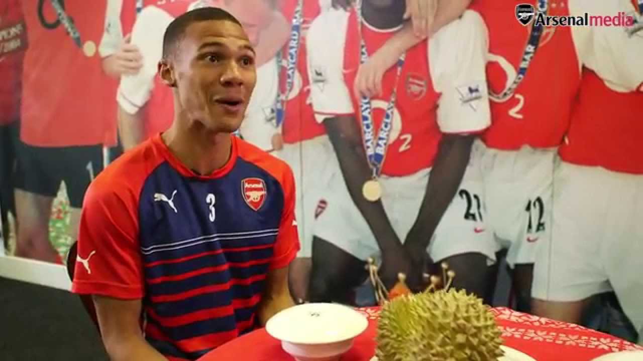 Arsenal stars fall for durian fruit prank! background