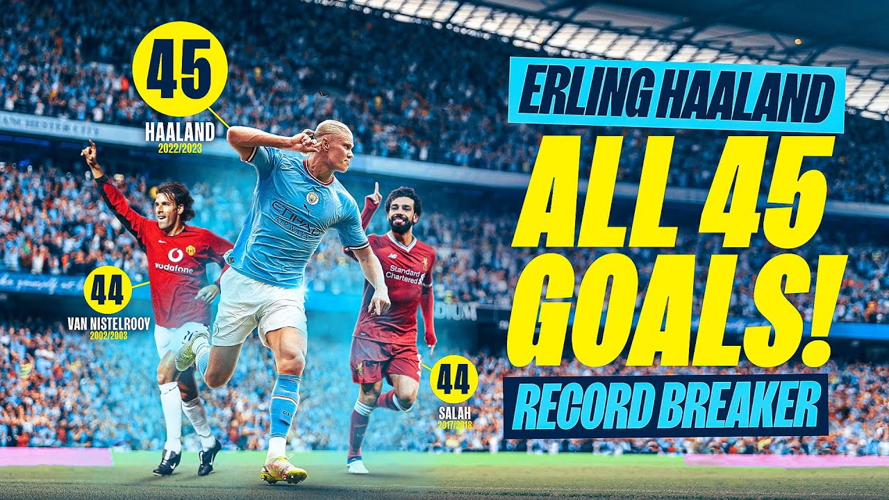 ERLING HAALAND RECORD BREAKER | Every goal of his Man City career so far! background