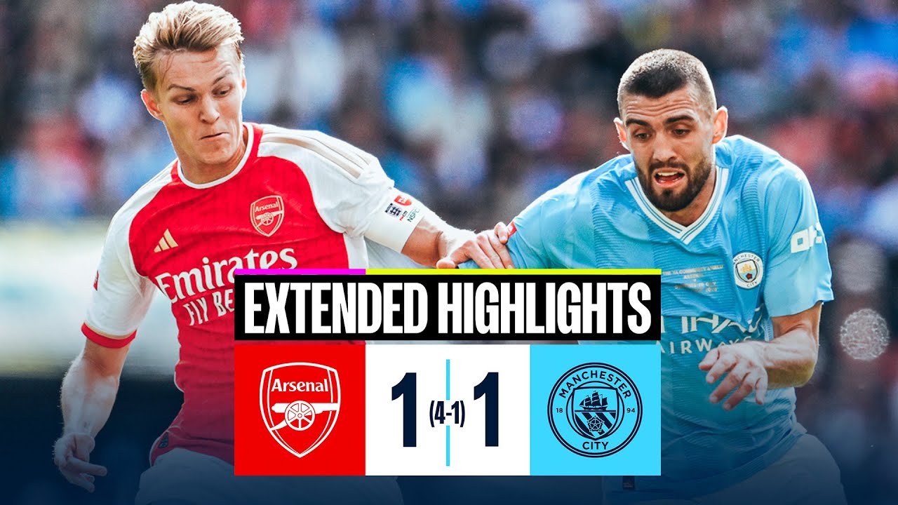 EXTENDED HIGHLIGHTS | Arsenal 1-1 Man City | Defeat on penalties in Community Shield background